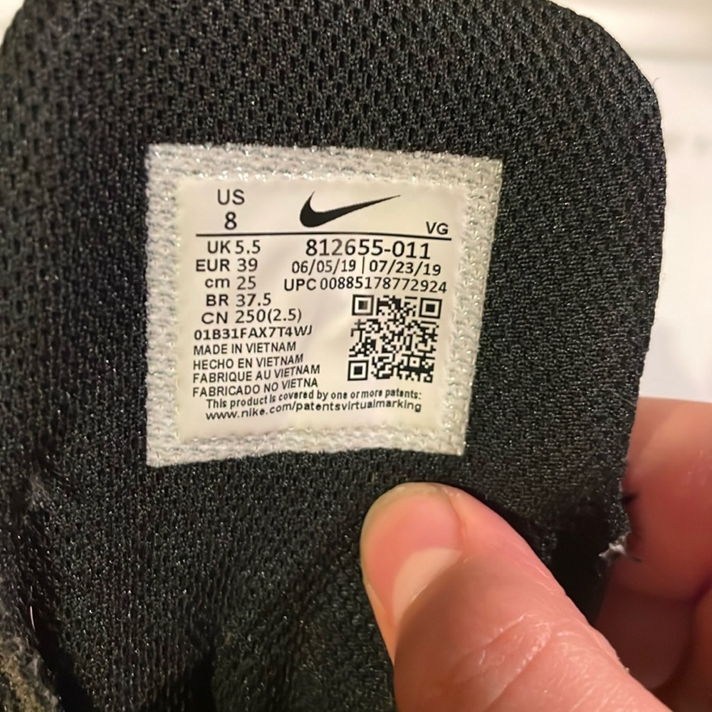 Black NO LACE Nike sneakers